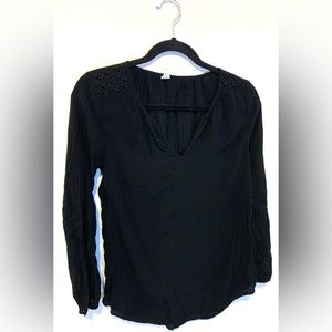 Black Top with Shoulder Detail - Small